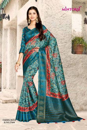 Charming By Mintorsi Fancy Banarasi Digital Printed Saree Collection